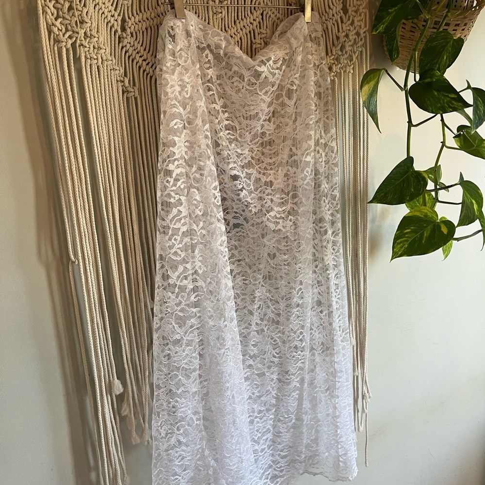 Handmade by me! White Lace Maxi Skirt